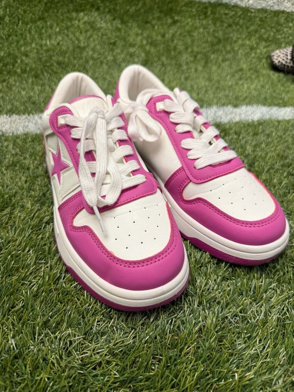 Vintage Havana Fresh Pink White Low-Top Platform Casual Sneakers Shoes